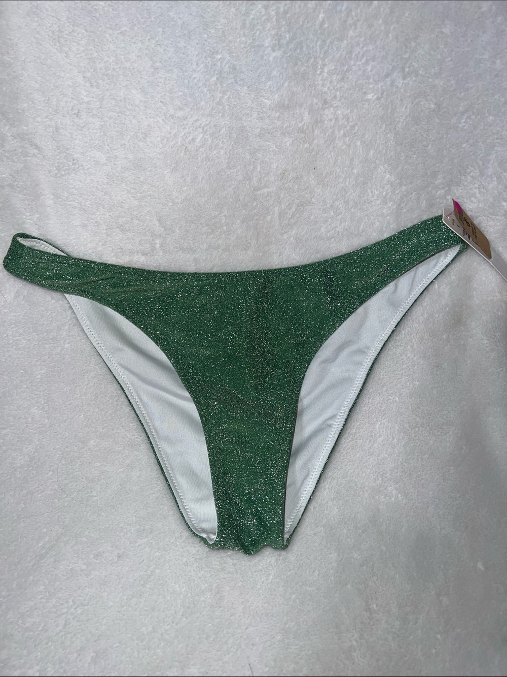 Victoria secret pink Green shimmer Sparkle Bikini Bottom - Women Swim